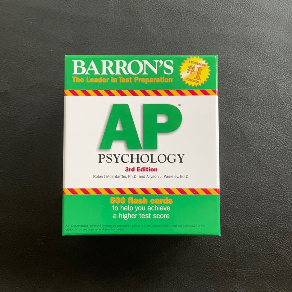 Barron’s AP Psychology flash cards